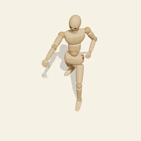 Foreshortened Punch Pose Reference – Free 3D Drawing Pose