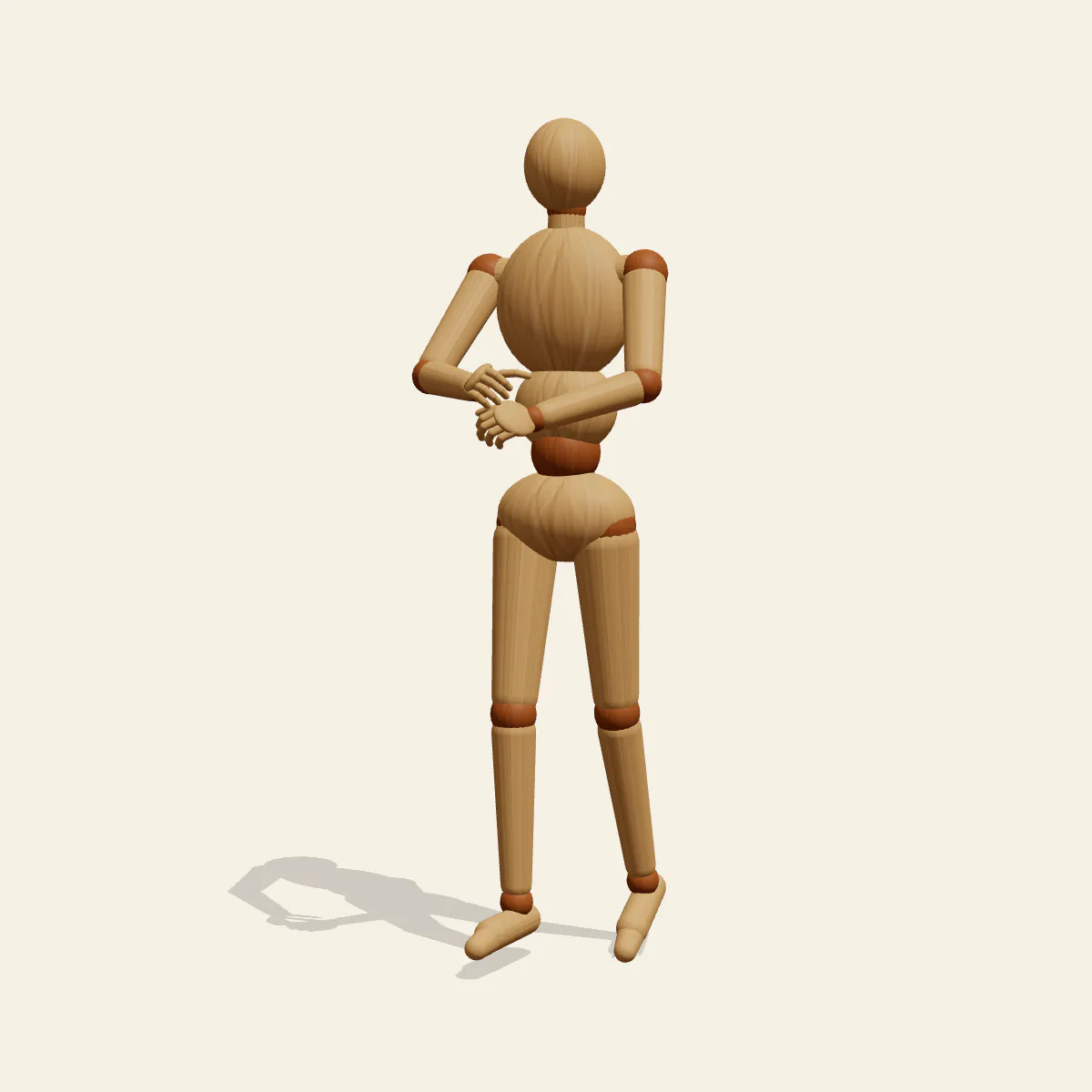 Sword Guard Stance 姿势参考,木头绘画人偶正面